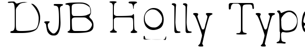 DJB Holly Typed 2 Much font preview